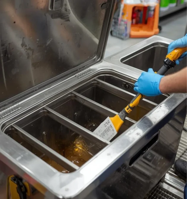 Commercial kitchen grease trap cleaning and maintenance service for restaurants — hygiene compliance by Al Najma Al Fidhia Sharjah
